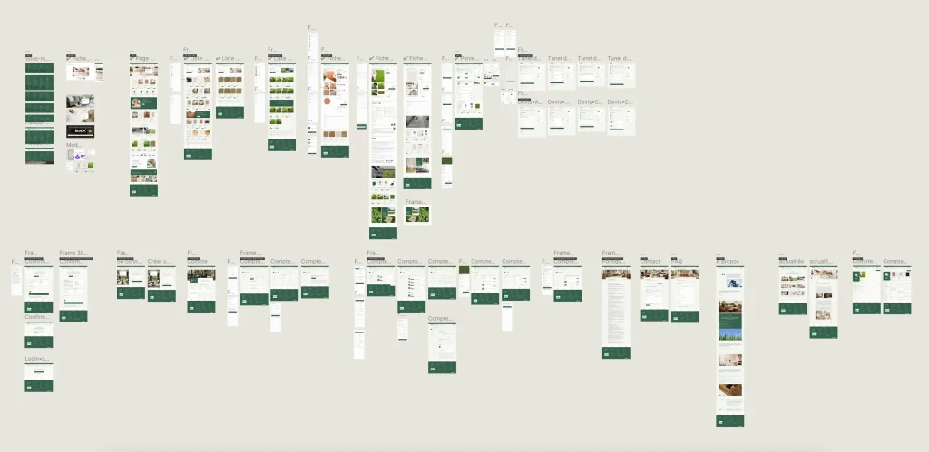 Planche des maquette desktop du site Décoweb
